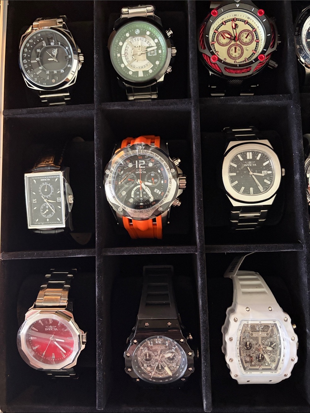 Invicta Men's assortment of Stainless Steel Watch with many styles case included